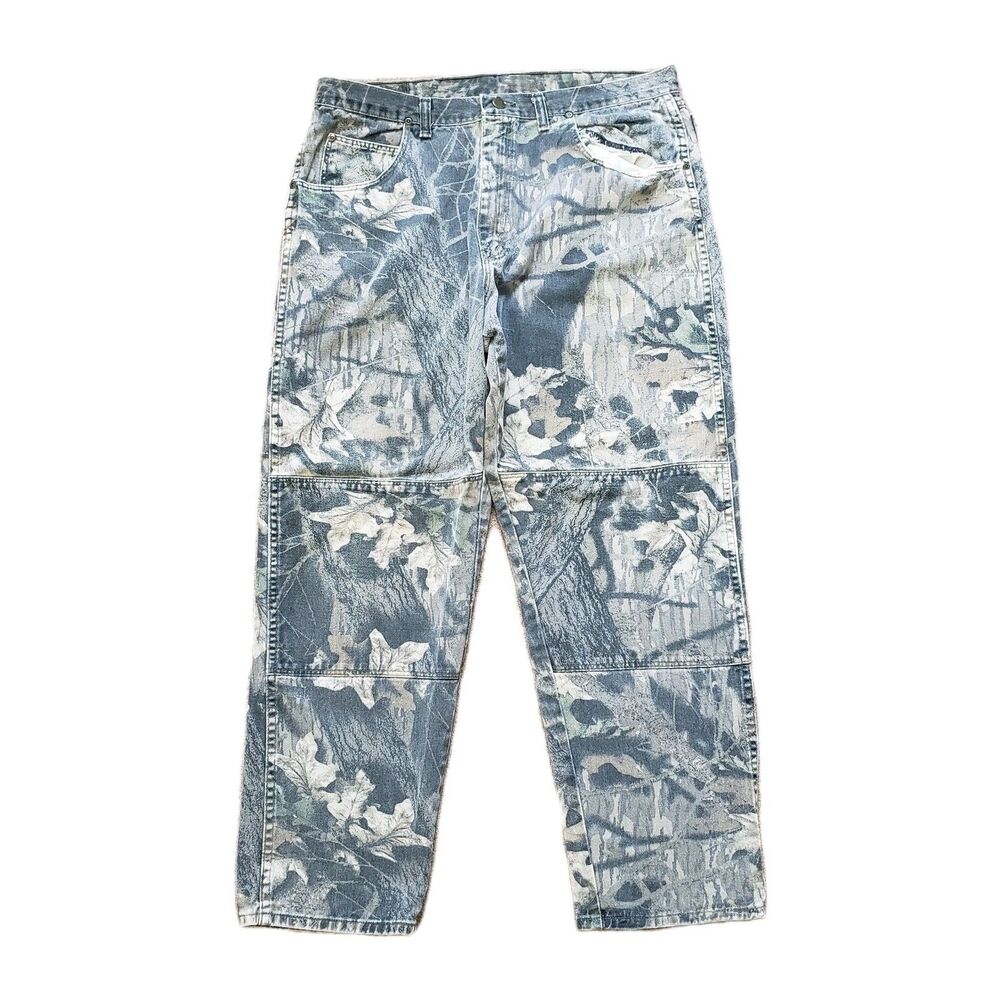 Vintage Wrangler Double Knee Sz 38x32 Mossy Oak Break-Up Camouflage Hunting Pant